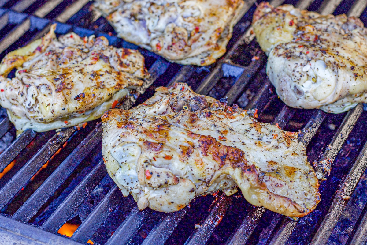 grilled sumac chicken on the bbq