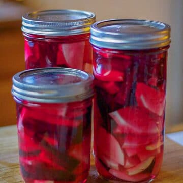 pickled turnips in a jar
