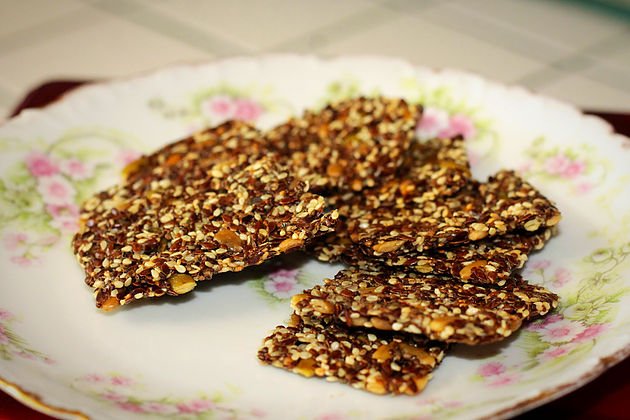 low carb seed crackers