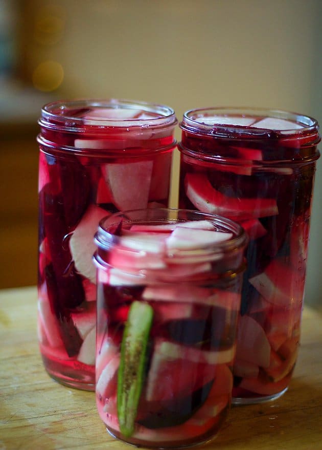 pickled turnips and beets