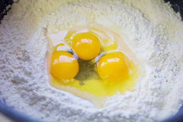 eggs and flour