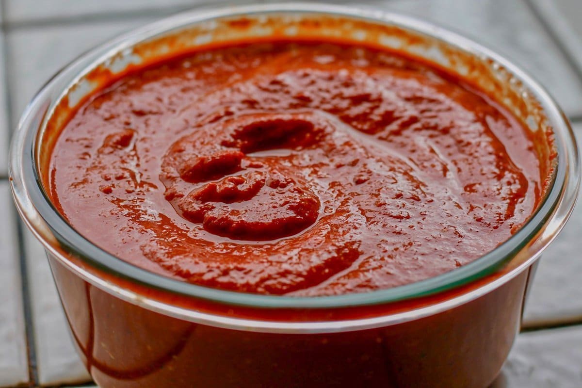 chili sauce in a bowl