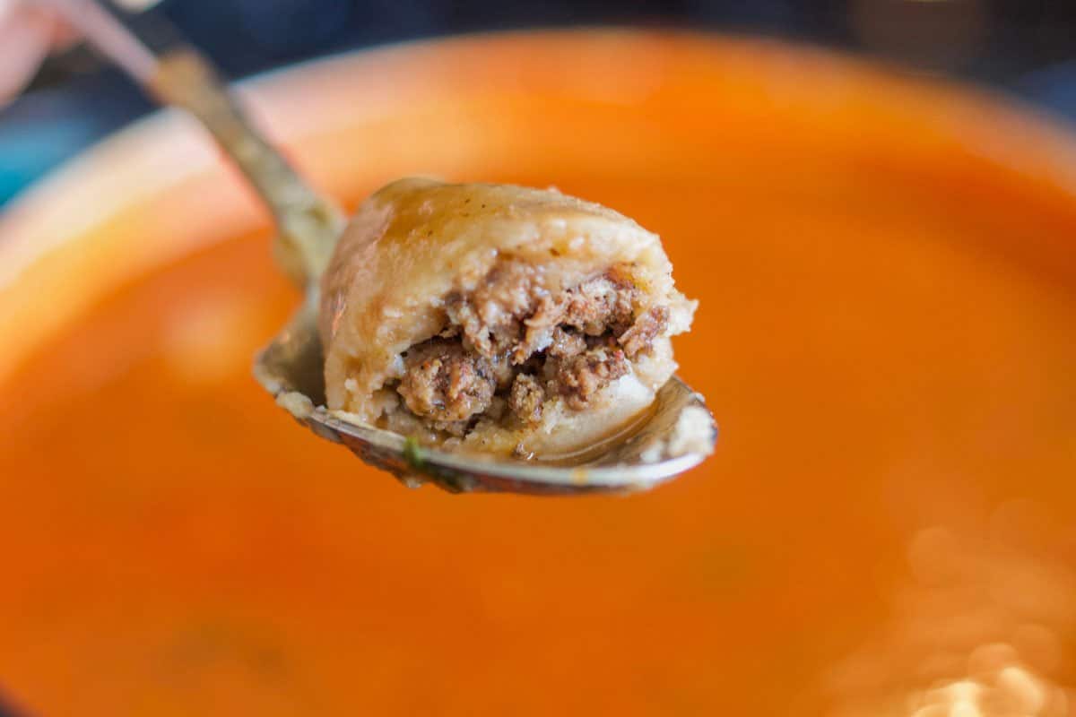 meat dumpling soup