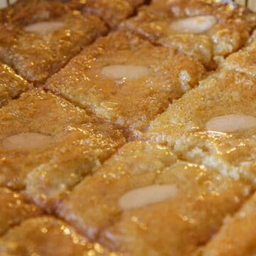 Namoura cake drenched in syrup
