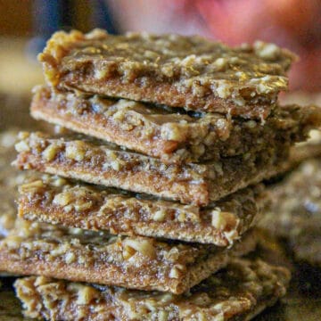 toffee bars stacked