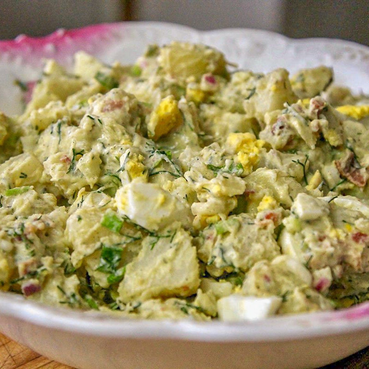 potato salad in a bowl