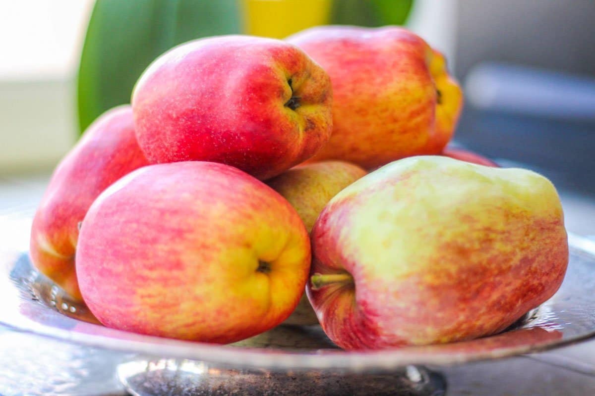 Anna apples on a plate