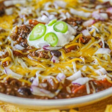 Bison Chili in a bowl