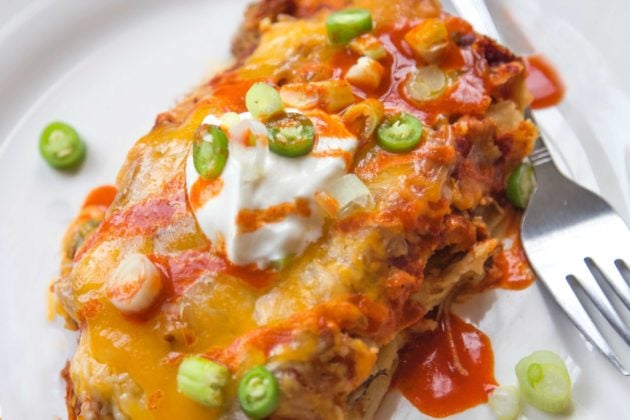 pulled pork enchiladas