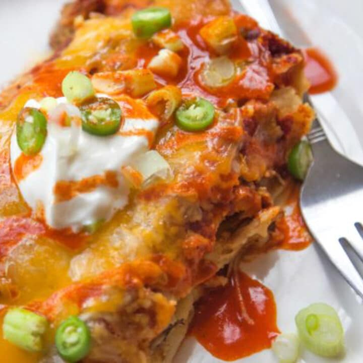 pulled pork enchiladas