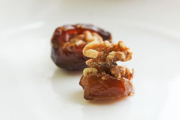 2 walnut stuffed dates