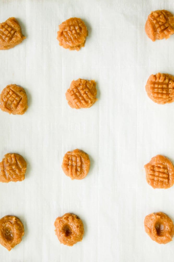 unbaked peanut butter cookies