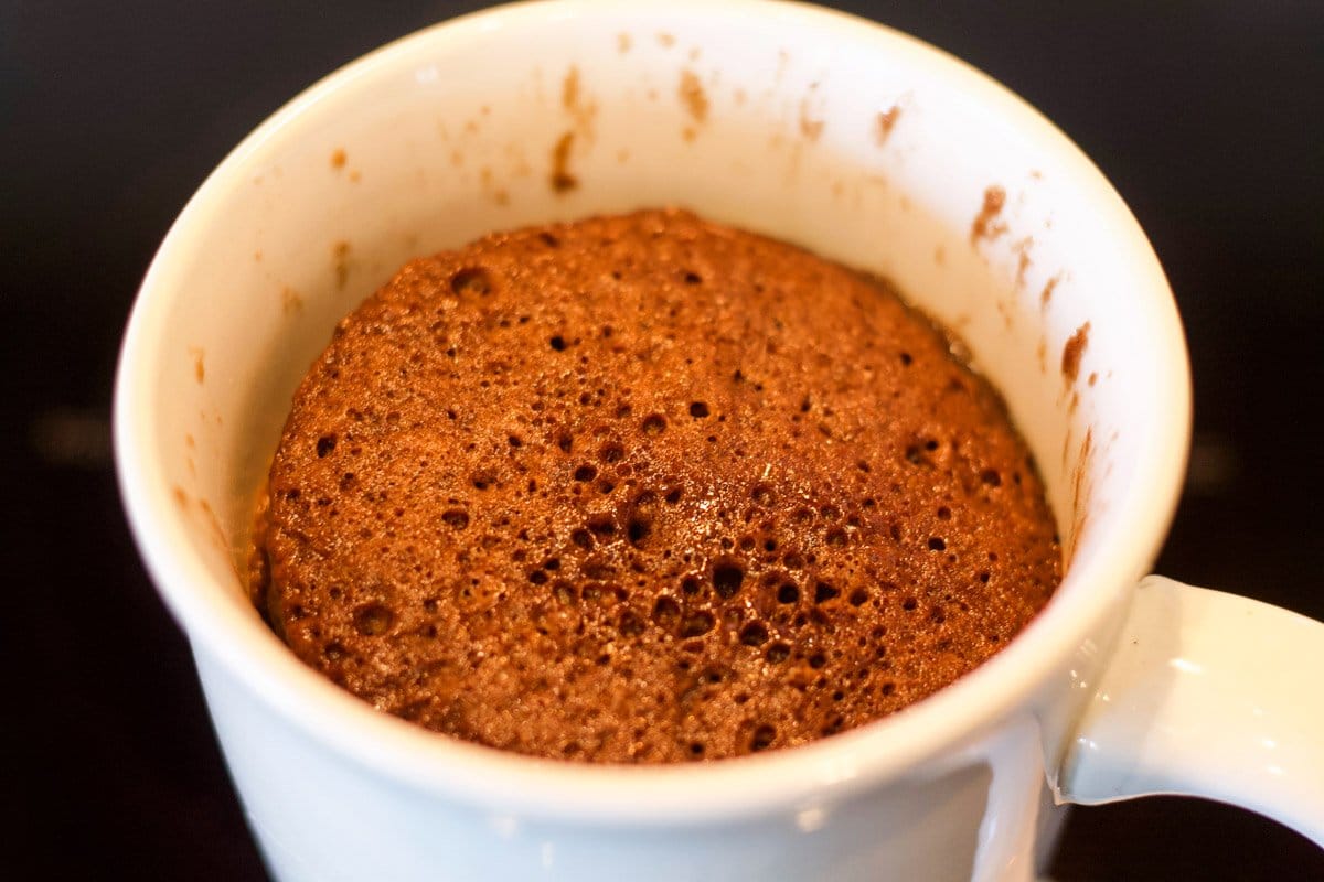 mug with chocolate cake