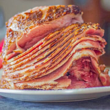 ham on a plate