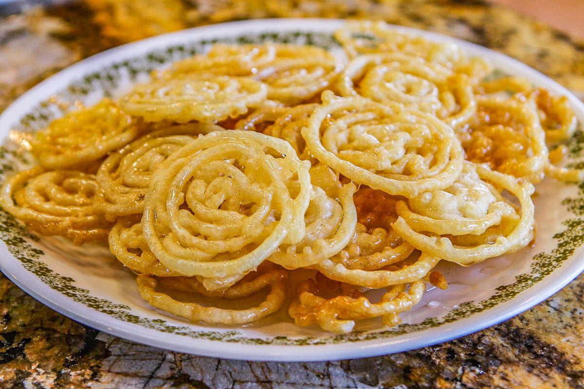 Zlabia (Middle Eastern Mini Funnel Cakes) | Hildas Kitchen Blog