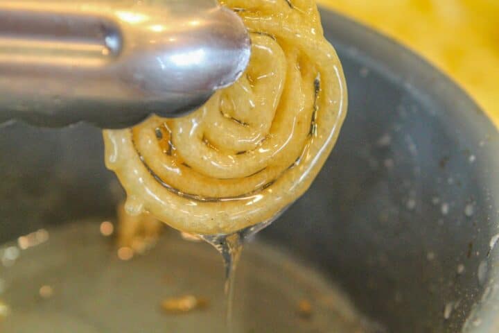 draining syrup from zlabya