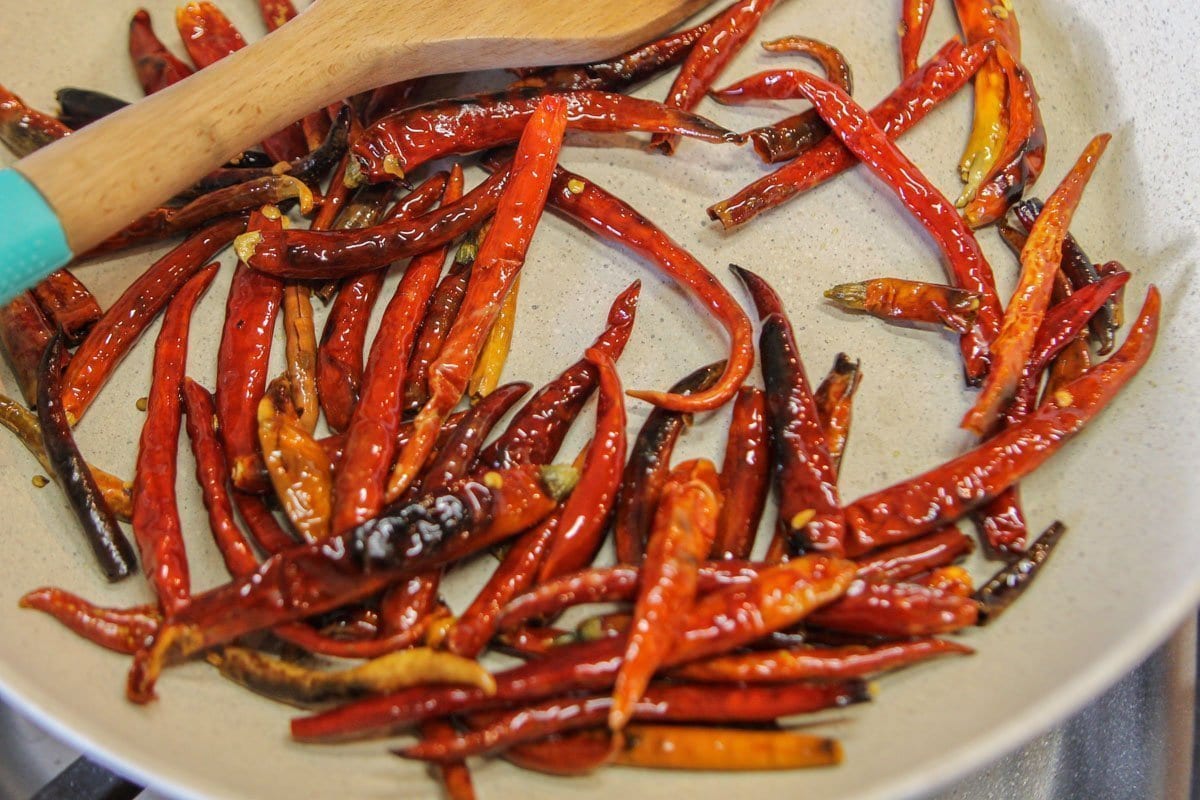 roasted arbol chiles