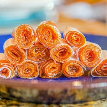 apricot fruit leather rolls