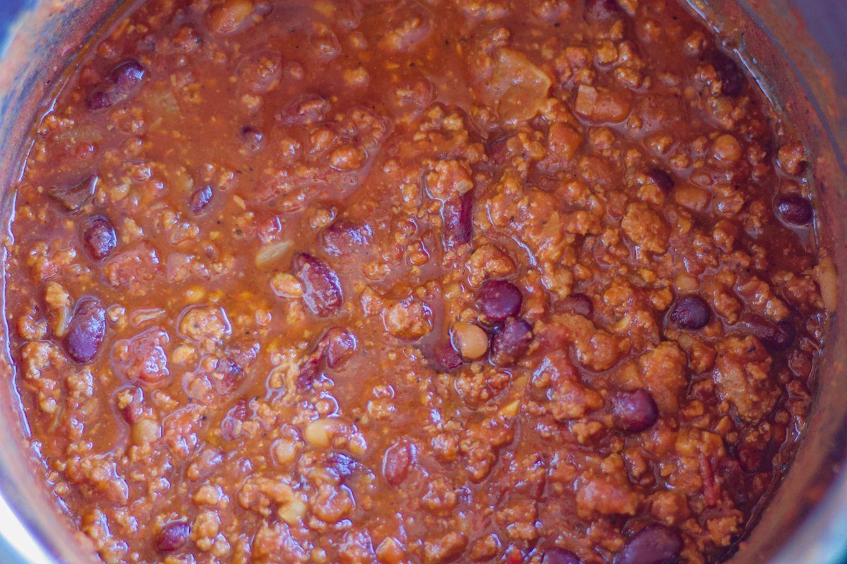 a pot of chili