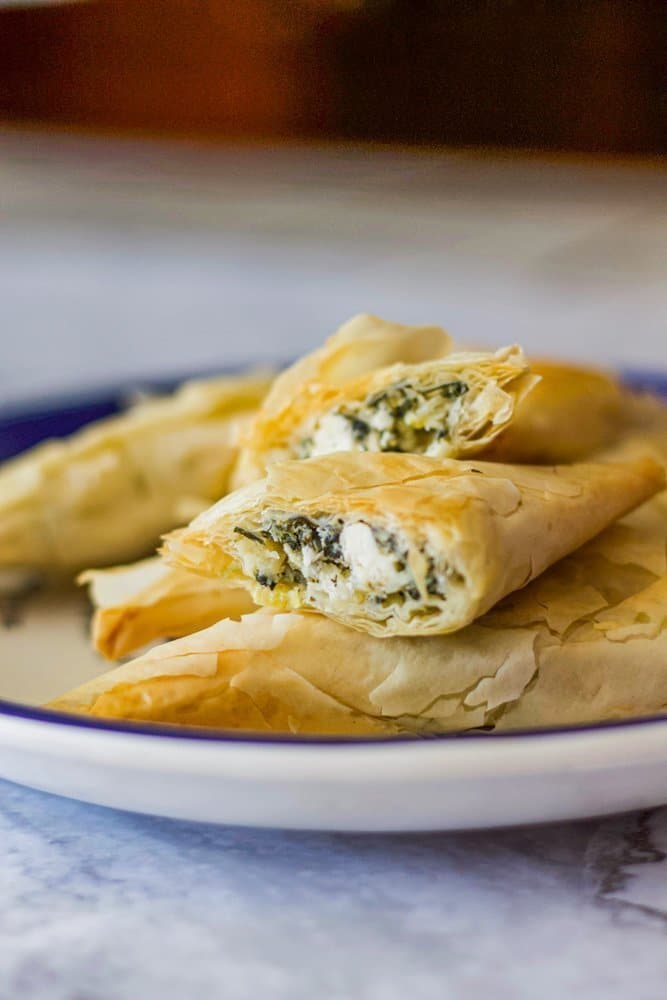 spanakopita on a plate