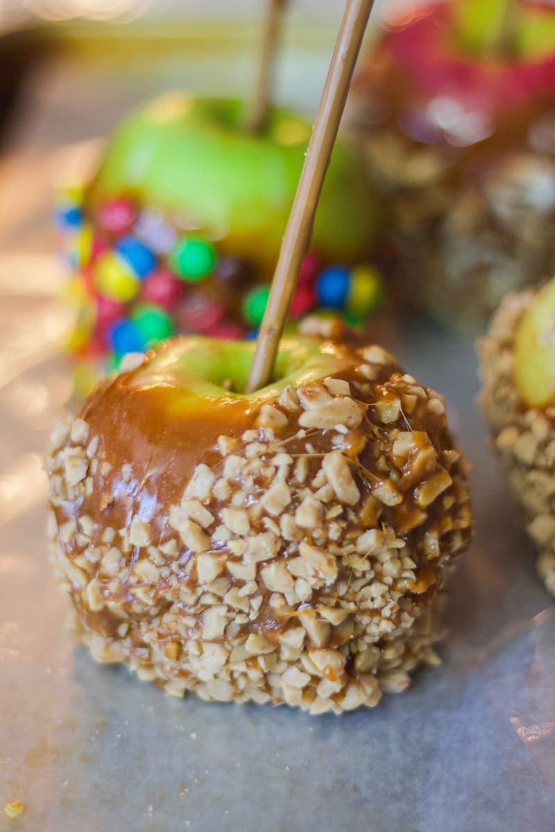 various caramel apples