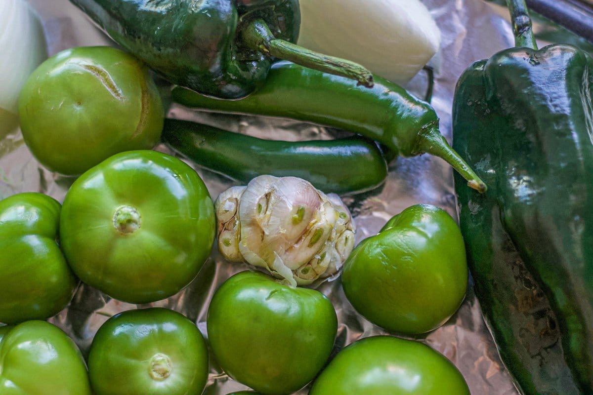 vegetables being roasted on a pan