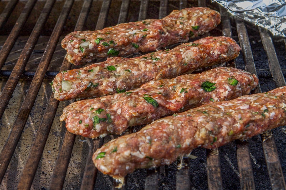 kebab, on a grill