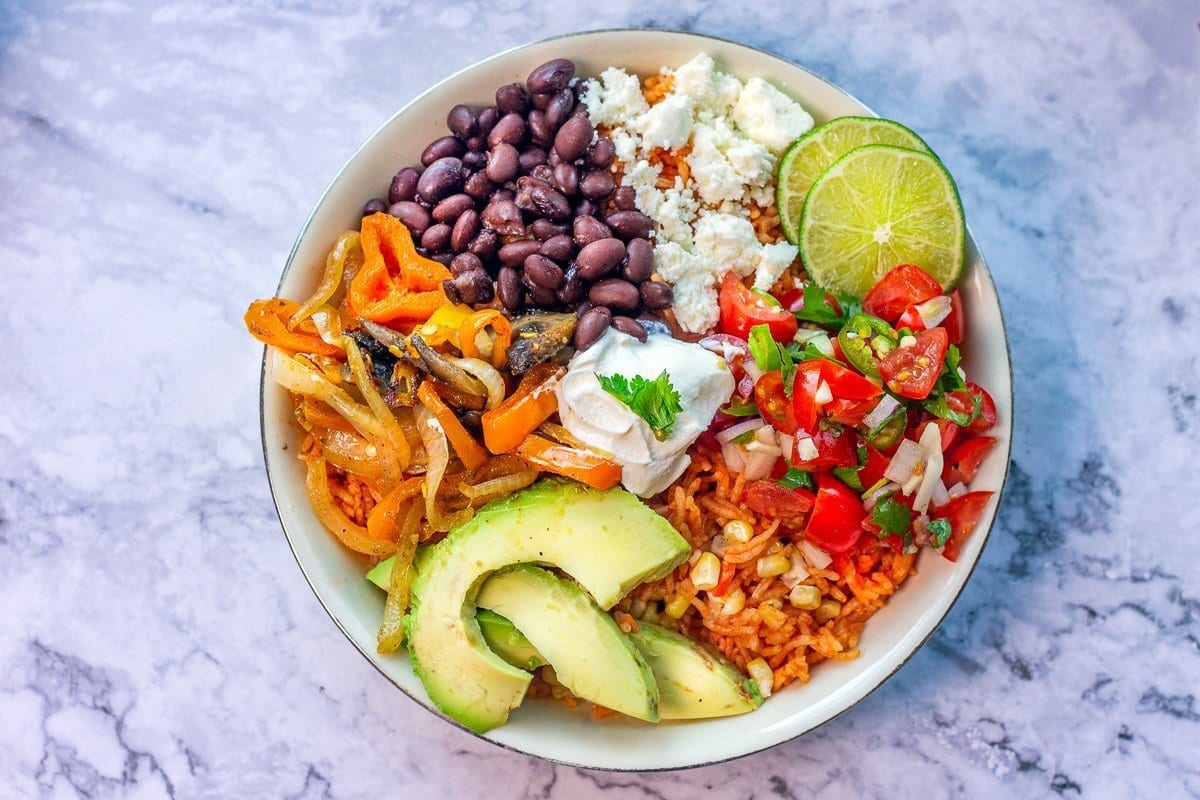 Mexican Rice Bowl (Vegetarian and Meat Options)