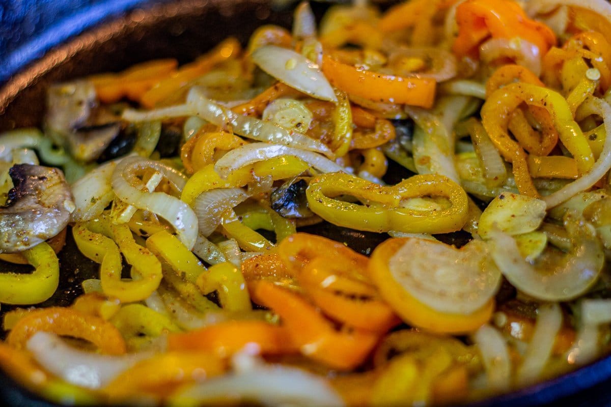 sautéed onions and peppers