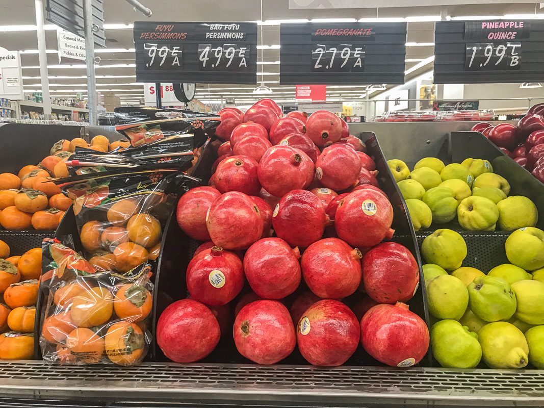 fruit for sale at a grocery store