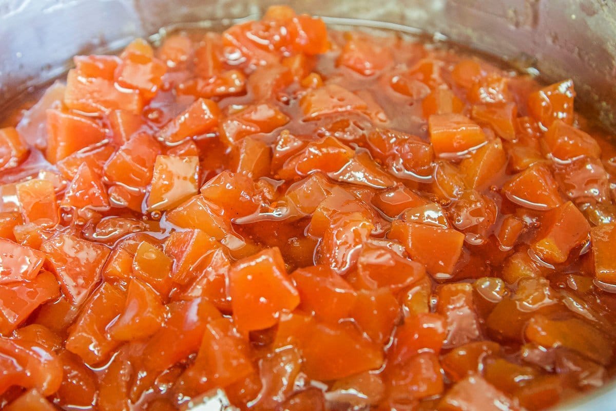 quince jam in a pot