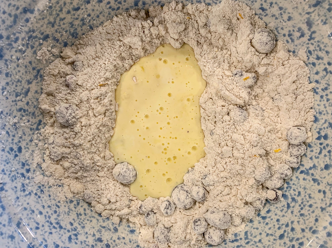 flour mix withers in the center