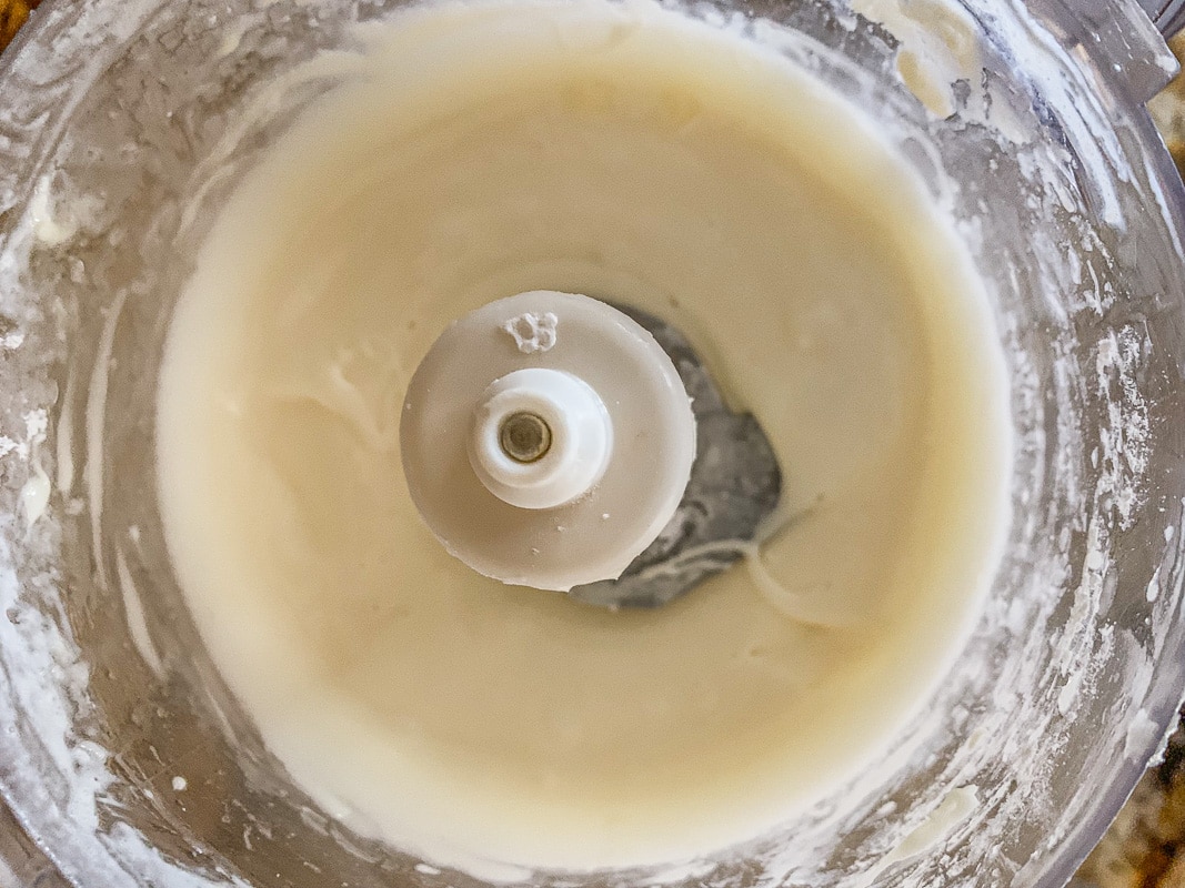 cream cheese glaze in a food processor