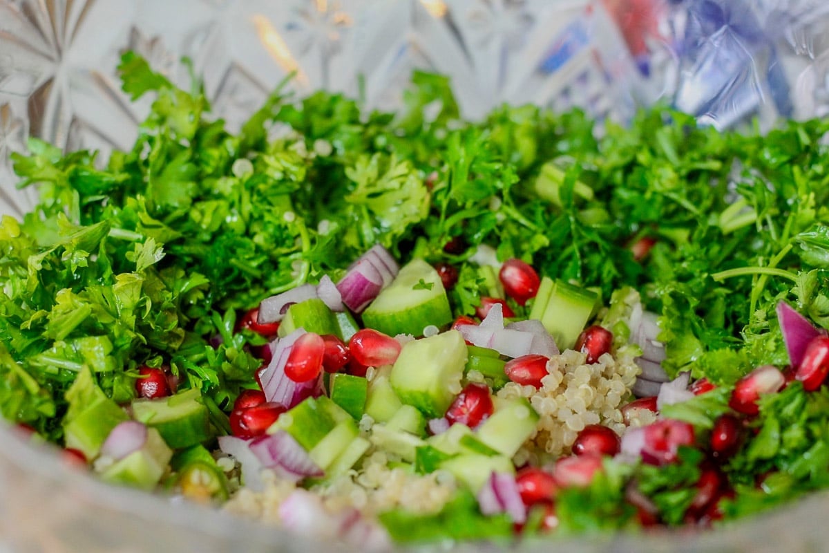 Pomegranate Parsley Quinoa Salad Recipe