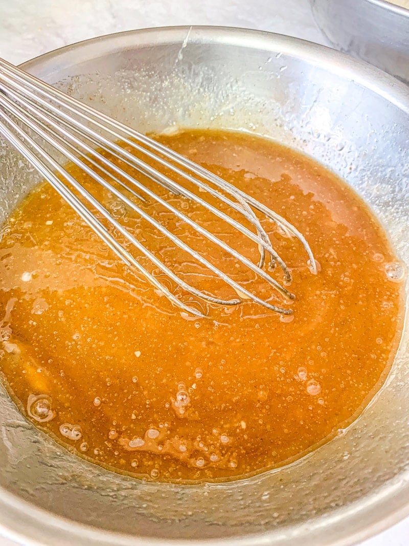persimmon batter in a bowl
