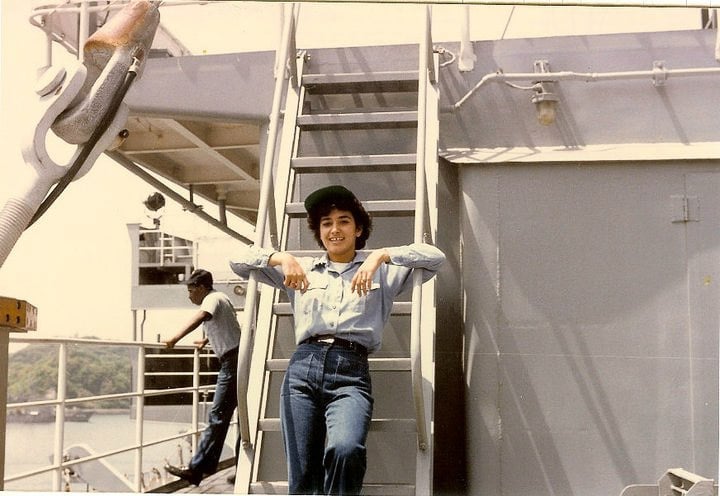 a female sailor on a U.S. Ship