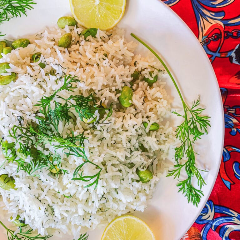 Dill and Edamame Rice/Assyrian Recipe Hilda's Kitchen Blog