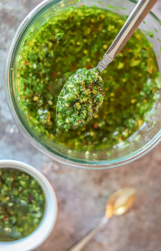 Spicy chimichurri sauce