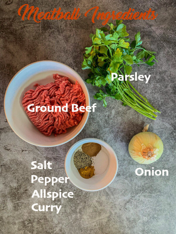 recipe ingredients, labeled 