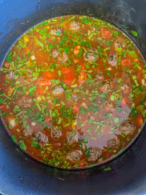Ras Asfour stew in a pot ready to cook