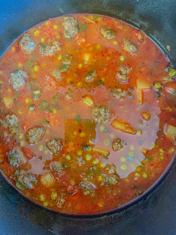 meatball stew in a pot