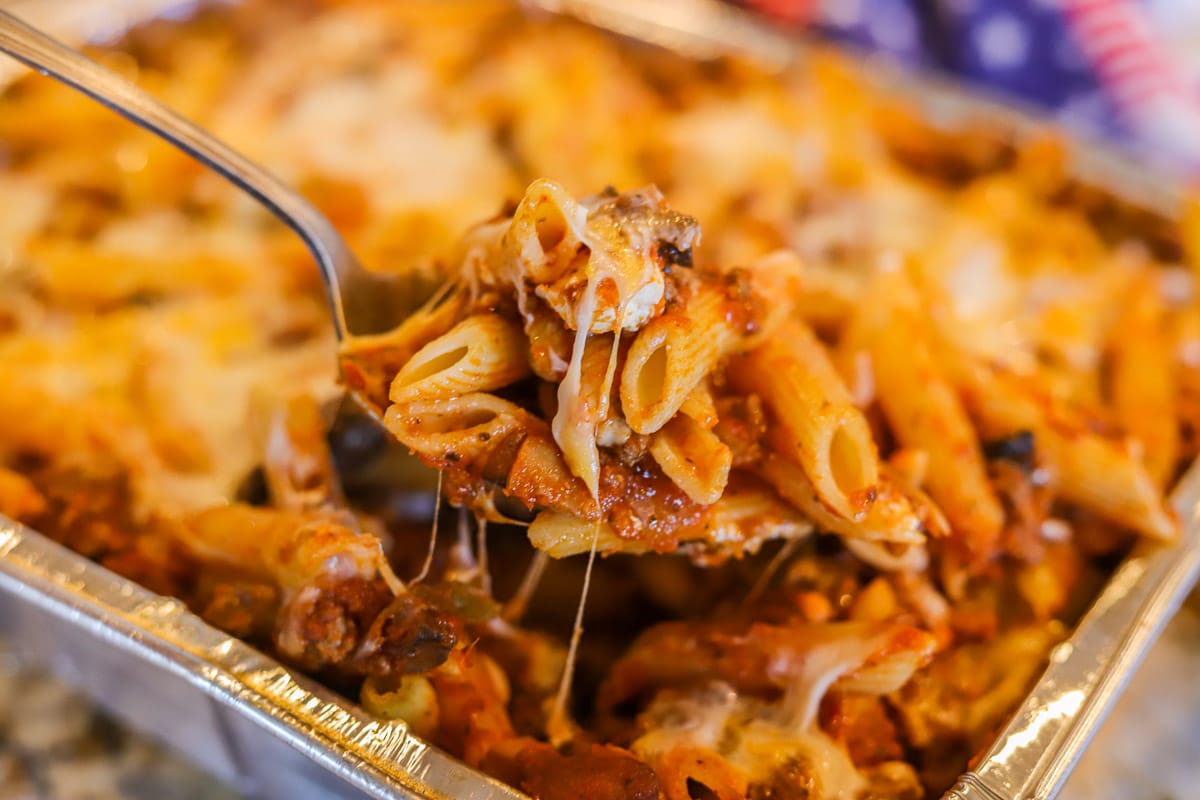 Baked Penne Pasta with Meat Sauce | Hilda&amp;#39;s Kitchen Blog