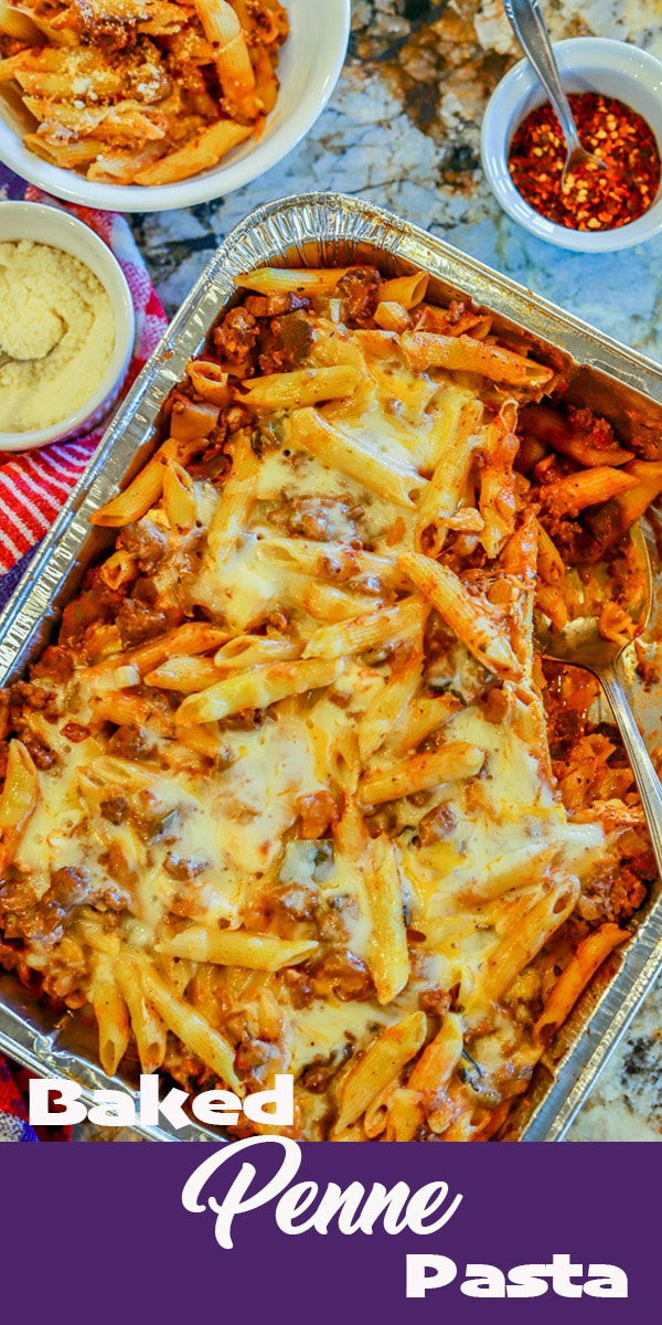 Baked Penne Pasta with Meat Sauce | Hilda's Kitchen Blog