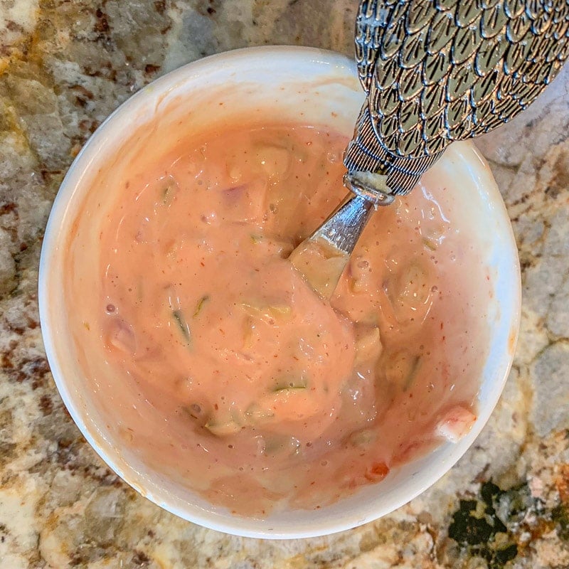homemade dressing in a bowl