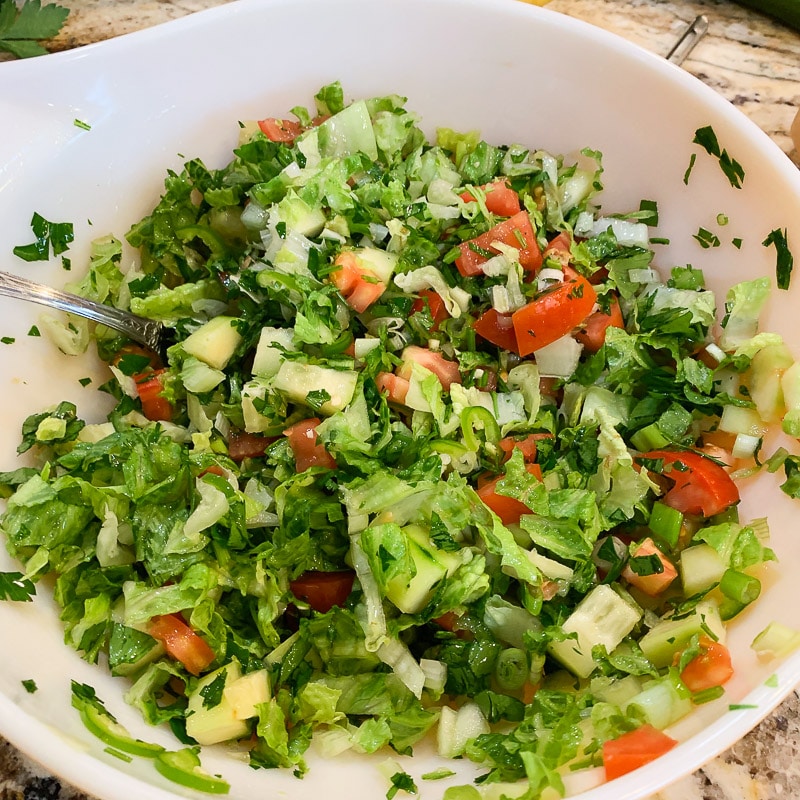 Tabbouleh salad in a bowl