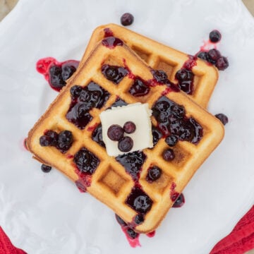 huckleberry syrup over waffles