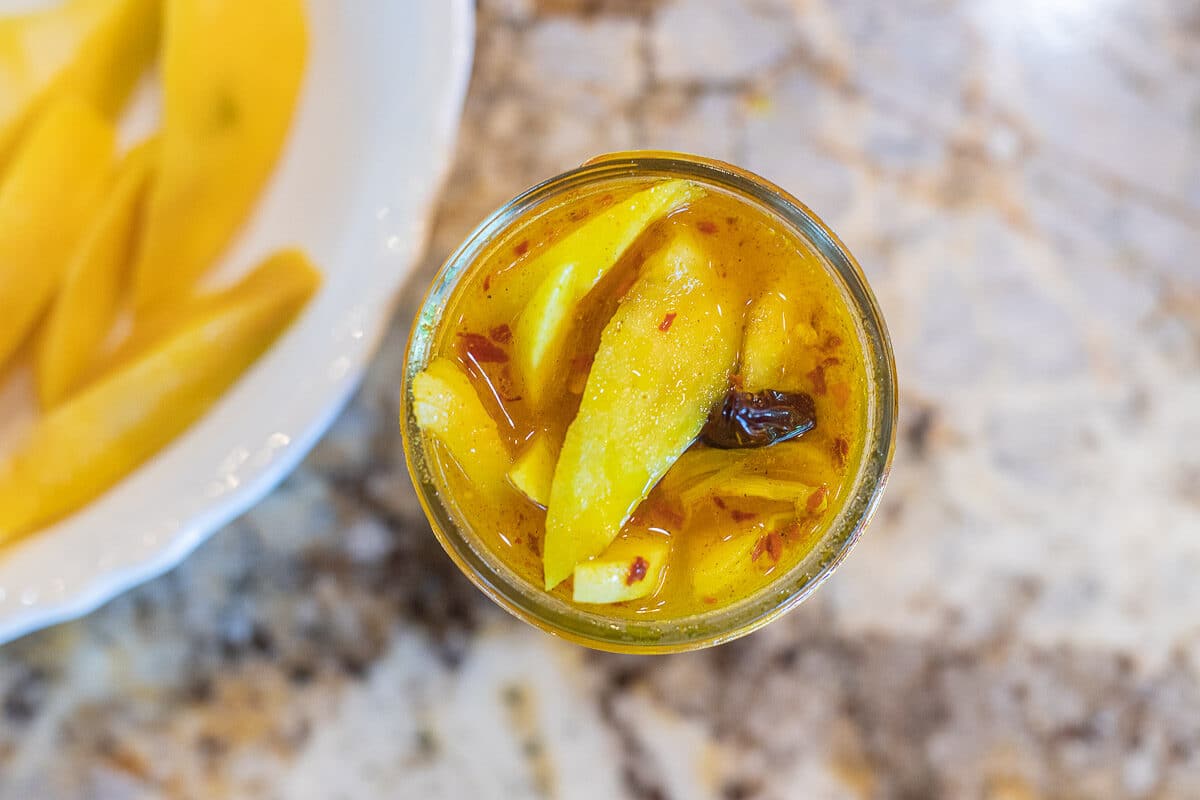 Easy Pickled Mango Recipe (Amba) Recipe| Hilda's Kitchen Blog