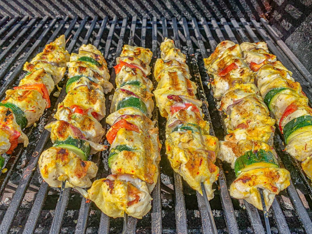 Joojeh (chicken) Kabab on the grill