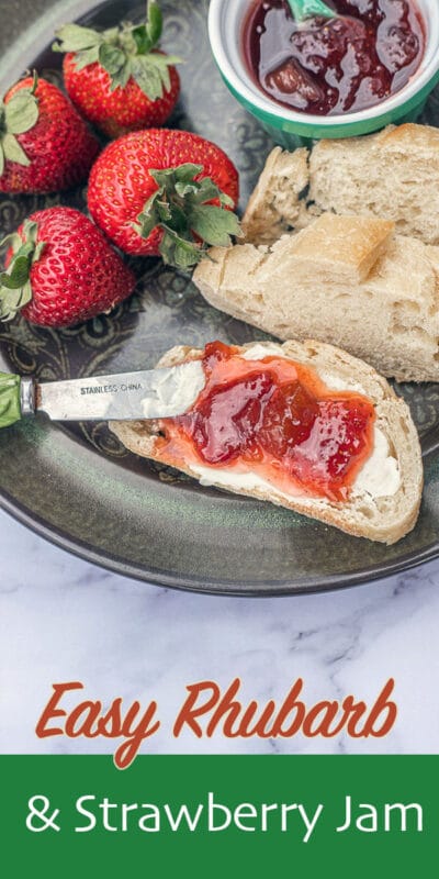 rhubarb and strawberry jam pin
