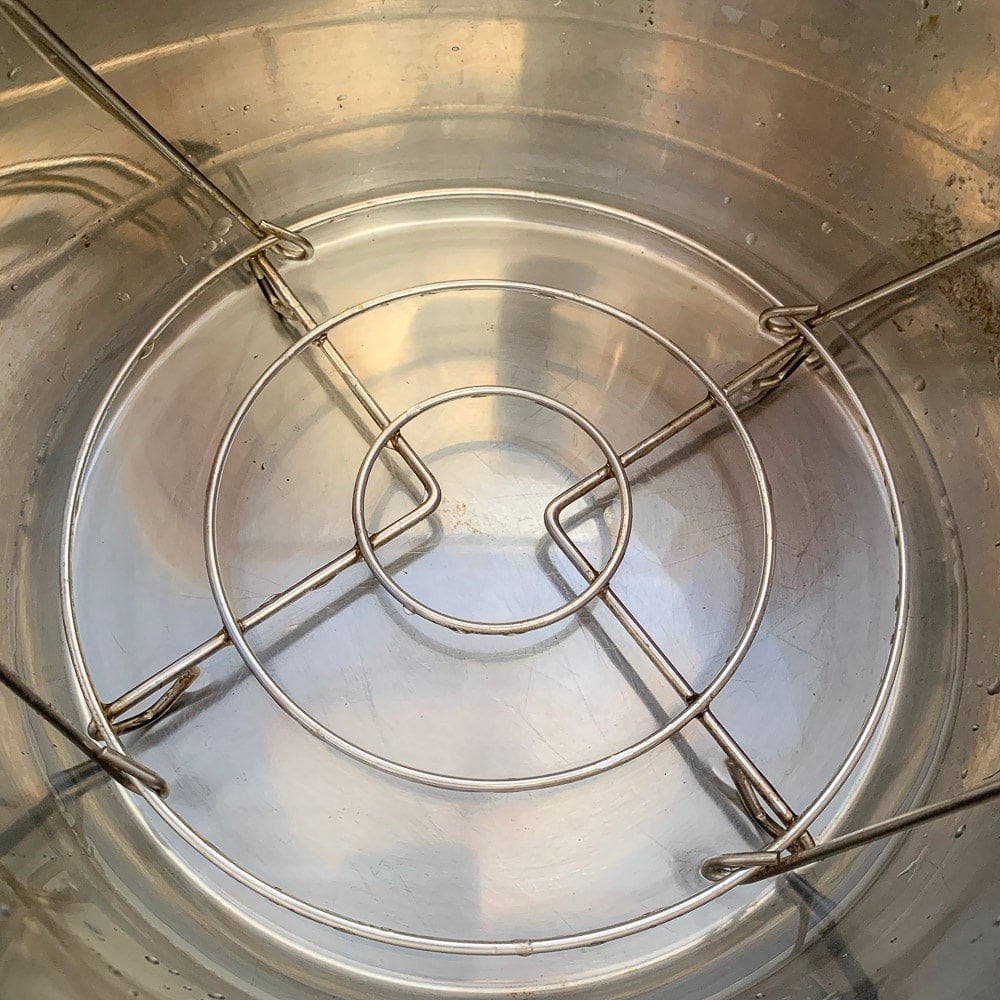 the bottom on an Instant pot with a rack inside